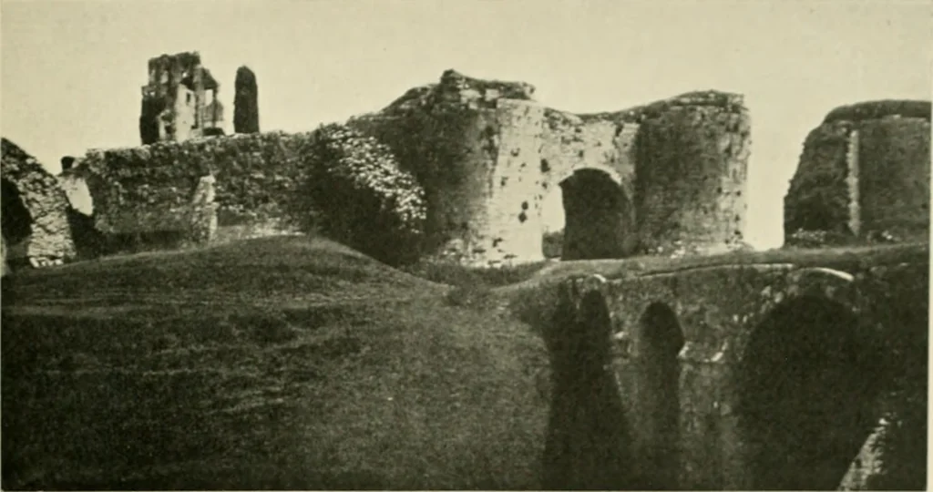 An illustration from The castles of England, their story and structure, 1896, leaf 290