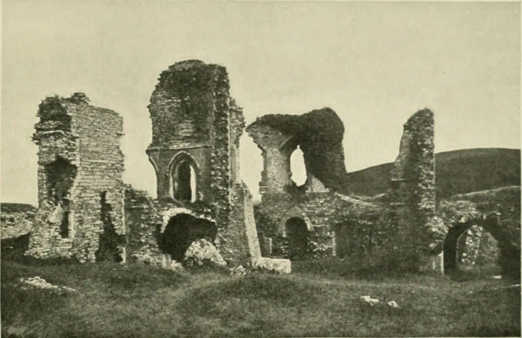 An illustration from The castles of England, their story and structure, 1896, leaf 296