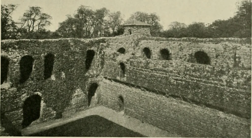 An illustration from The castles of England, their story and structure, 1896, leaf 310