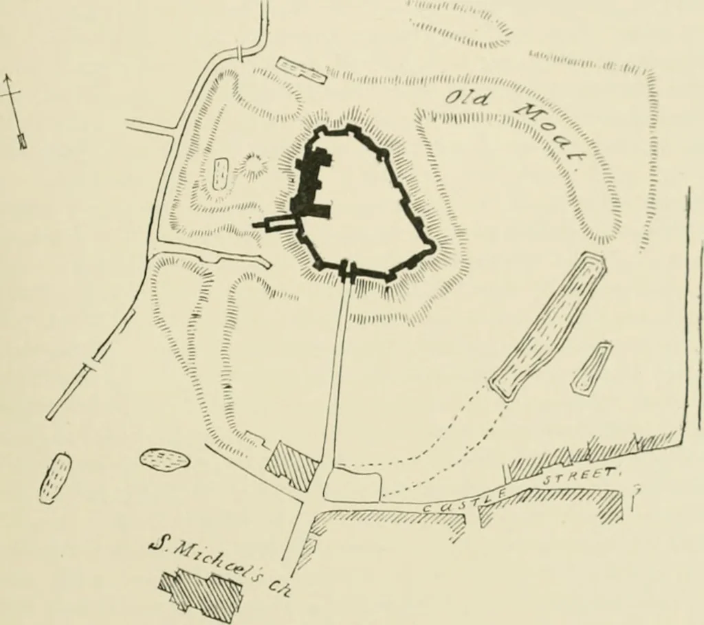 An illustration from The castles of England, their story and structure, 1896, leaf 334