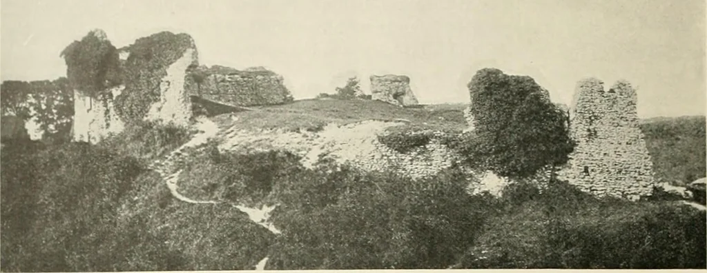 An illustration from The castles of England, their story and structure, 1896, leaf 343