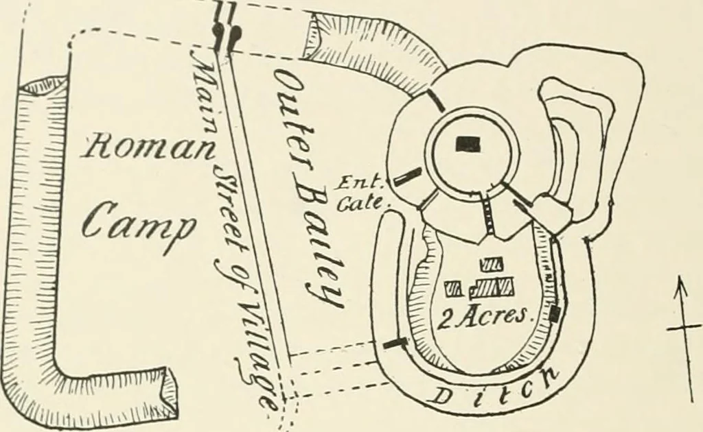 An illustration from The castles of England, their story and structure, 1896, leaf 349