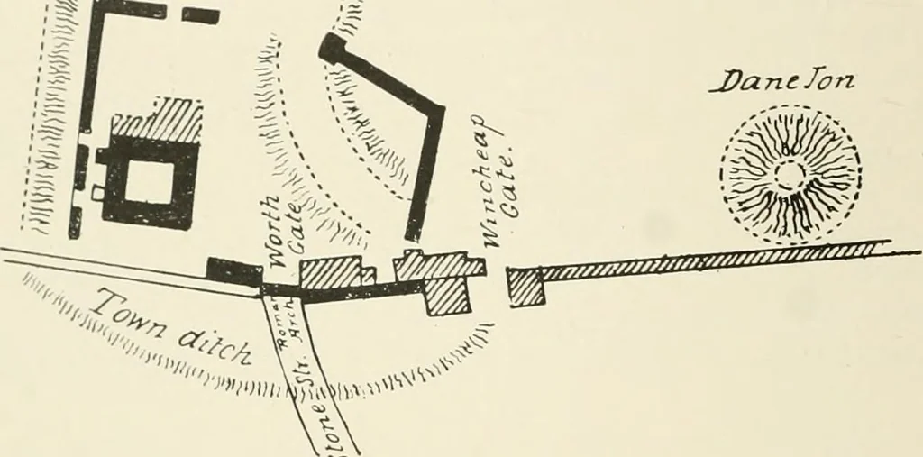 An illustration from The castles of England, their story and structure, 1896, leaf 35