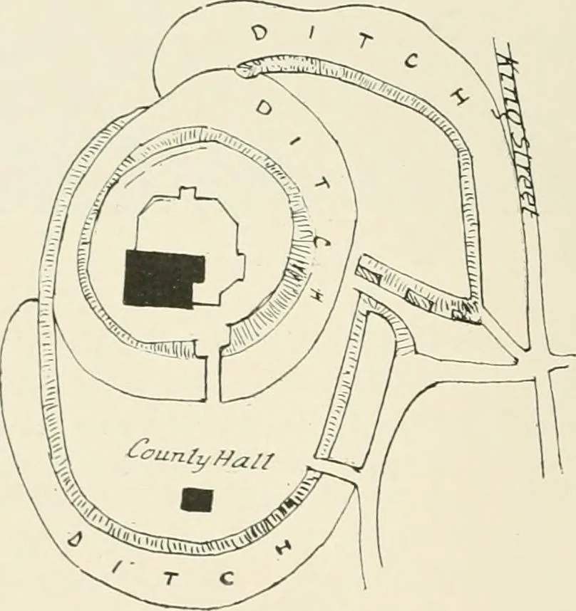 An illustration from The castles of England, their story and structure, 1896, leaf 359
