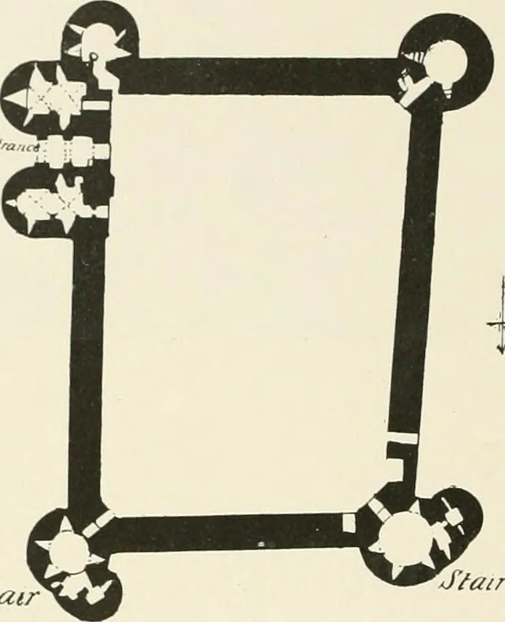 An illustration from The castles of England, their story and structure, 1896, leaf 375