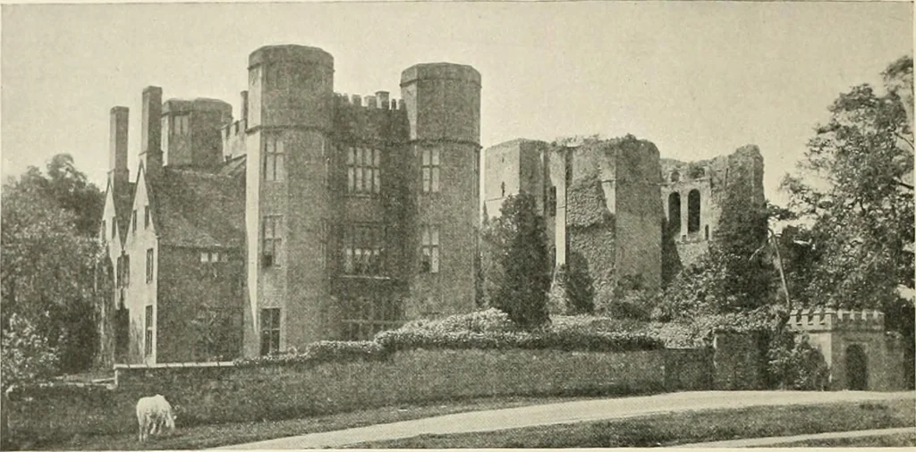An illustration from The castles of England, their story and structure, 1896, leaf 401