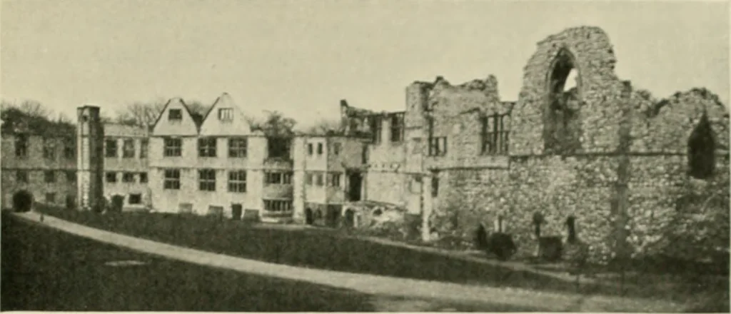 An illustration from The castles of England, their story and structure, 1896, leaf 450