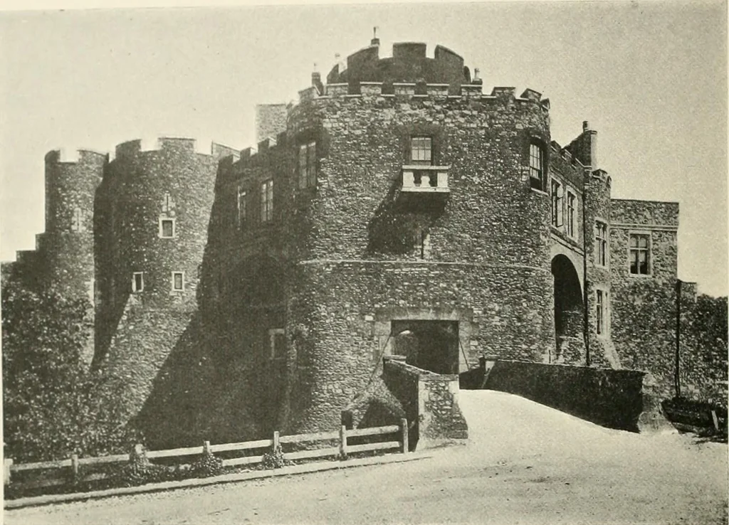 An illustration from The castles of England, their story and structure, 1896, leaf 47