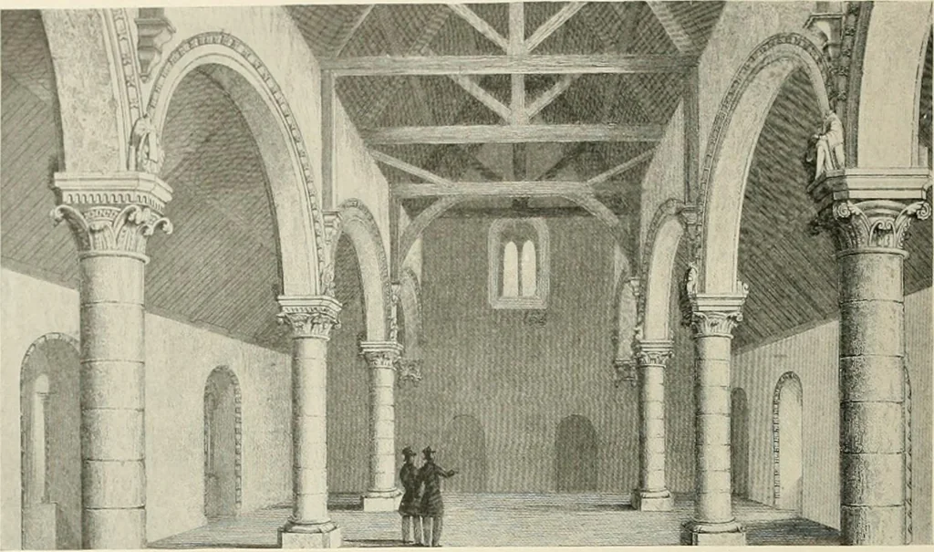 An illustration from The castles of England, their story and structure, 1896, leaf 483
