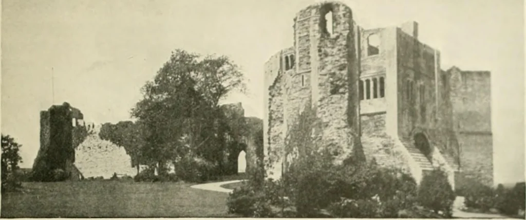 An illustration from The castles of England, their story and structure, 1896, leaf 512