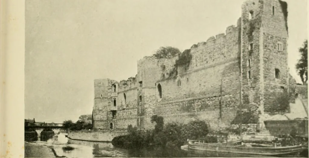 An illustration from The castles of England, their story and structure, 1896, leaf 518