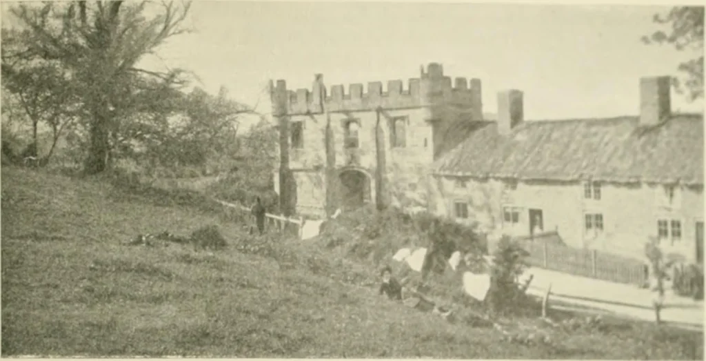 An illustration from The castles of England, their story and structure, 1896, leaf 528