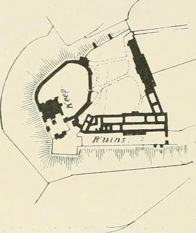 An illustration from The castles of England, their story and structure, 1896, leaf 529