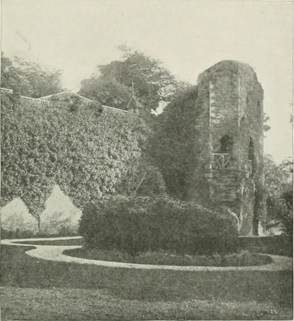 An illustration from The castles of England, their story and structure, 1896, leaf 100