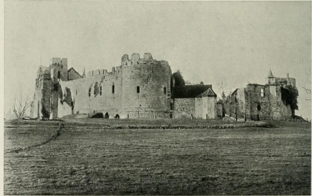 An illustration from The castles of England, their story and structure, 1896, leaf 101