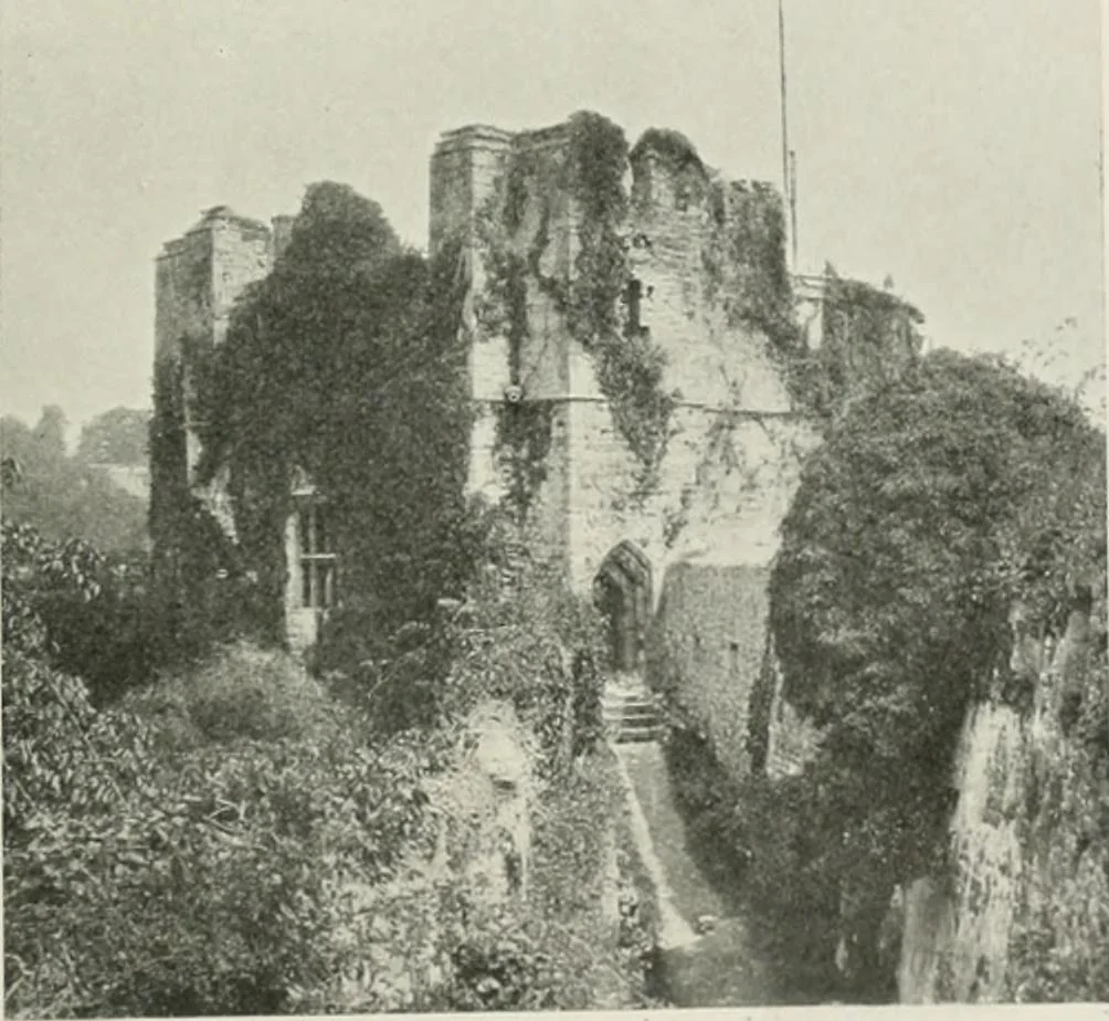 An illustration from The castles of England, their story and structure, 1896, leaf 104