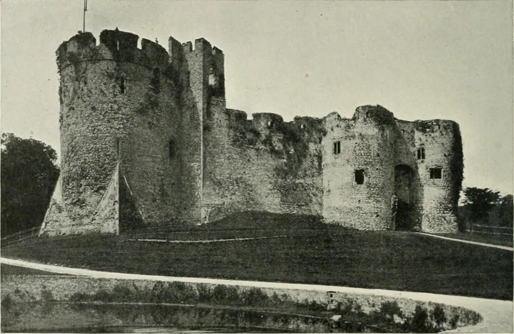 An illustration from The castles of England, their story and structure, 1896, leaf 105