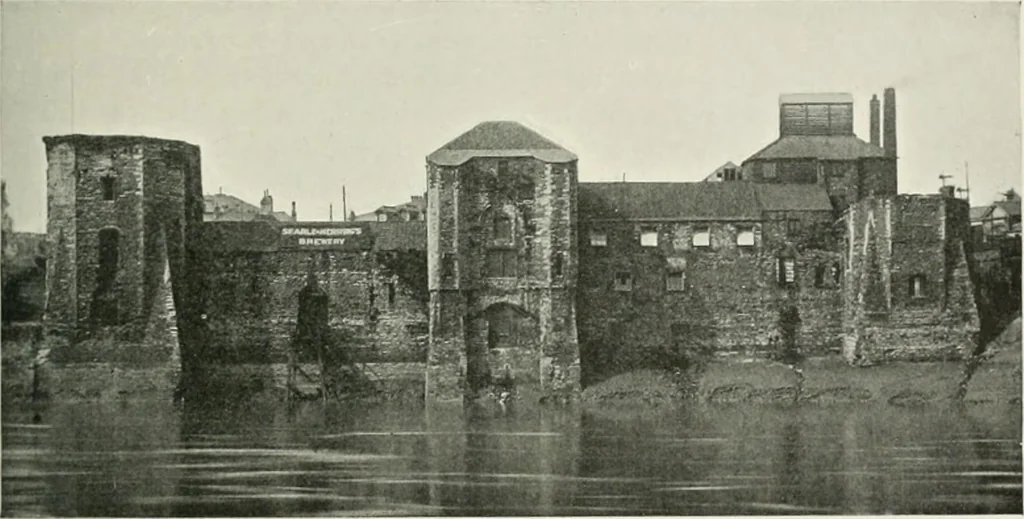 An illustration from The castles of England, their story and structure, 1896, leaf 110