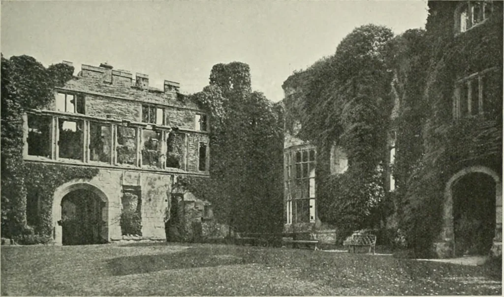 An illustration from The castles of England, their story and structure, 1896, leaf 112