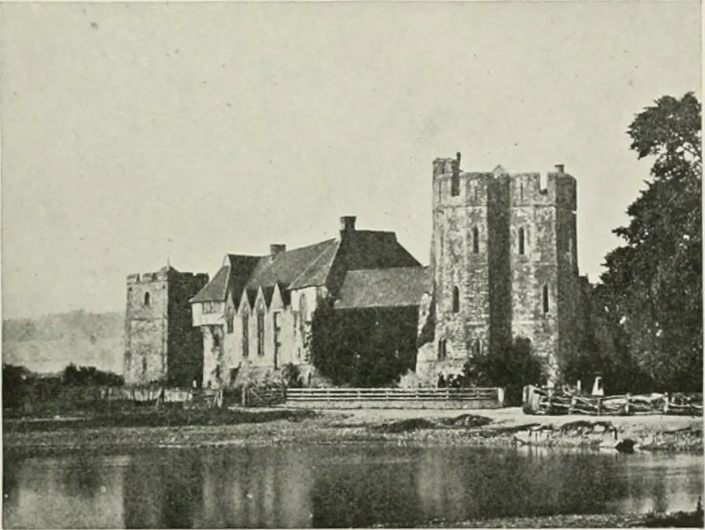 An illustration from The castles of England, their story and structure, 1896, leaf 184