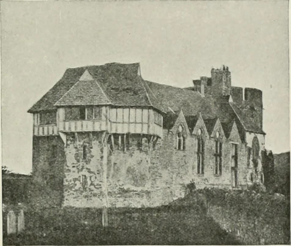 An illustration from The castles of England, their story and structure, 1896, leaf 186