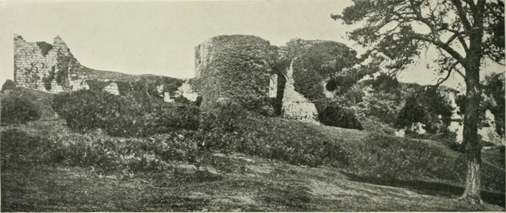 An illustration from The castles of England, their story and structure, 1896, leaf 191