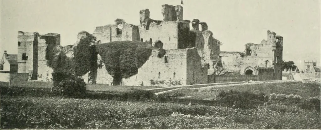 An illustration from The castles of England, their story and structure, 1896, leaf 240