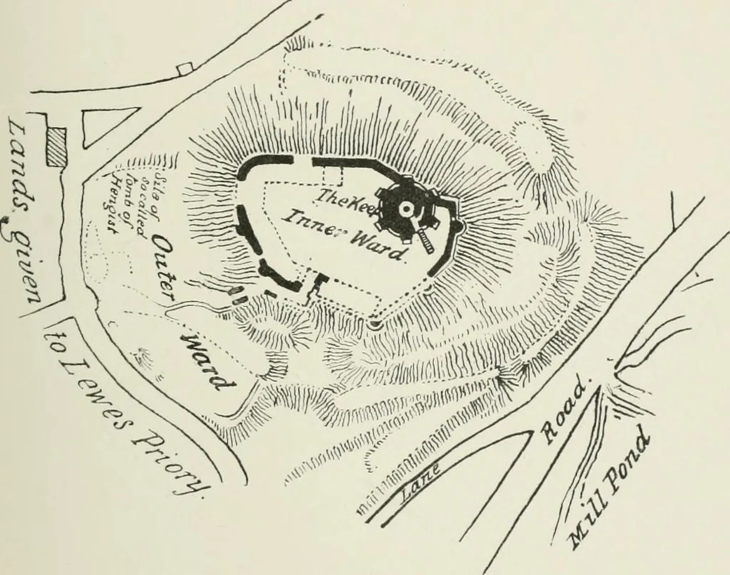 An illustration from The castles of England, their story and structure, 1896, leaf 252