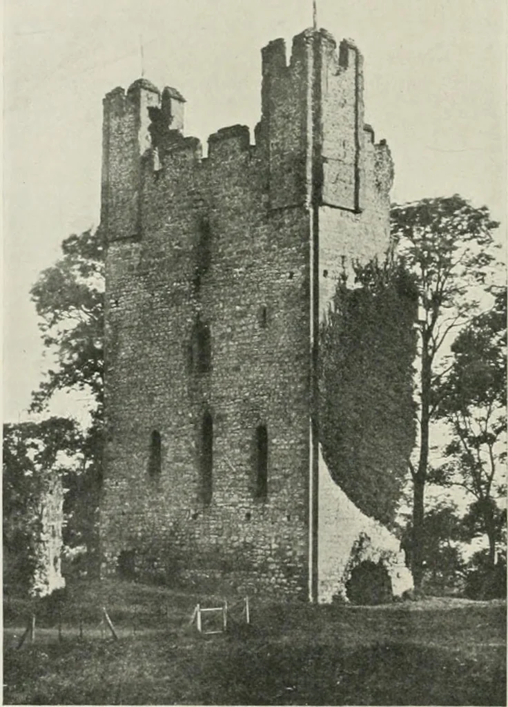 An illustration from The castles of England, their story and structure, 1896, leaf 259