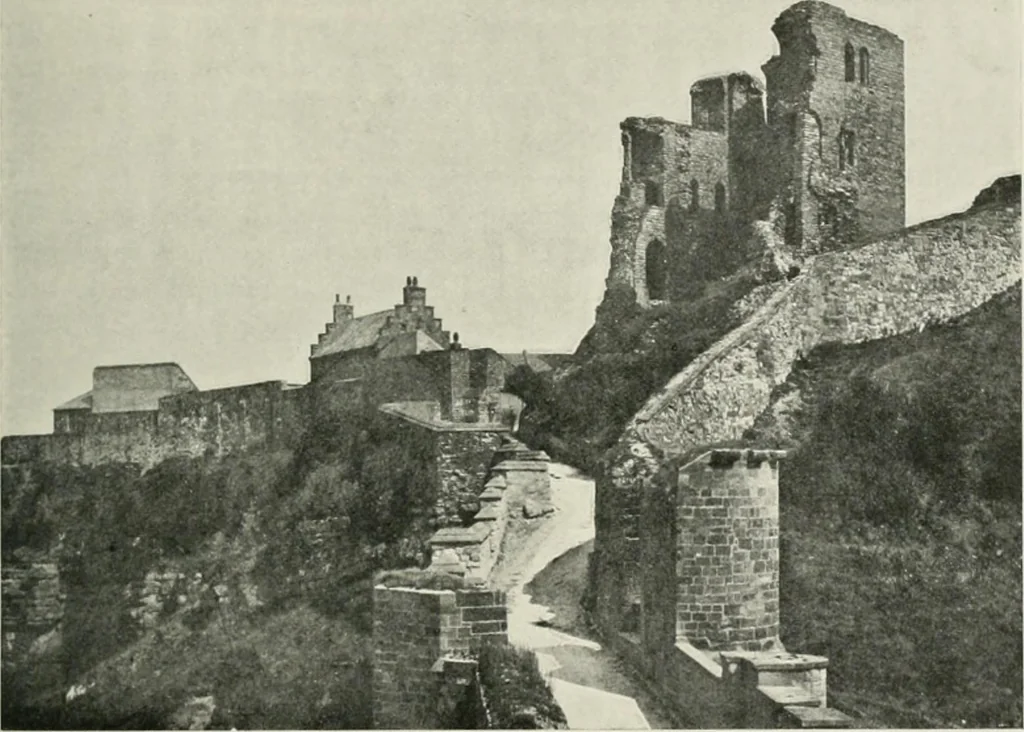 An illustration from The castles of England, their story and structure, 1896, leaf 292