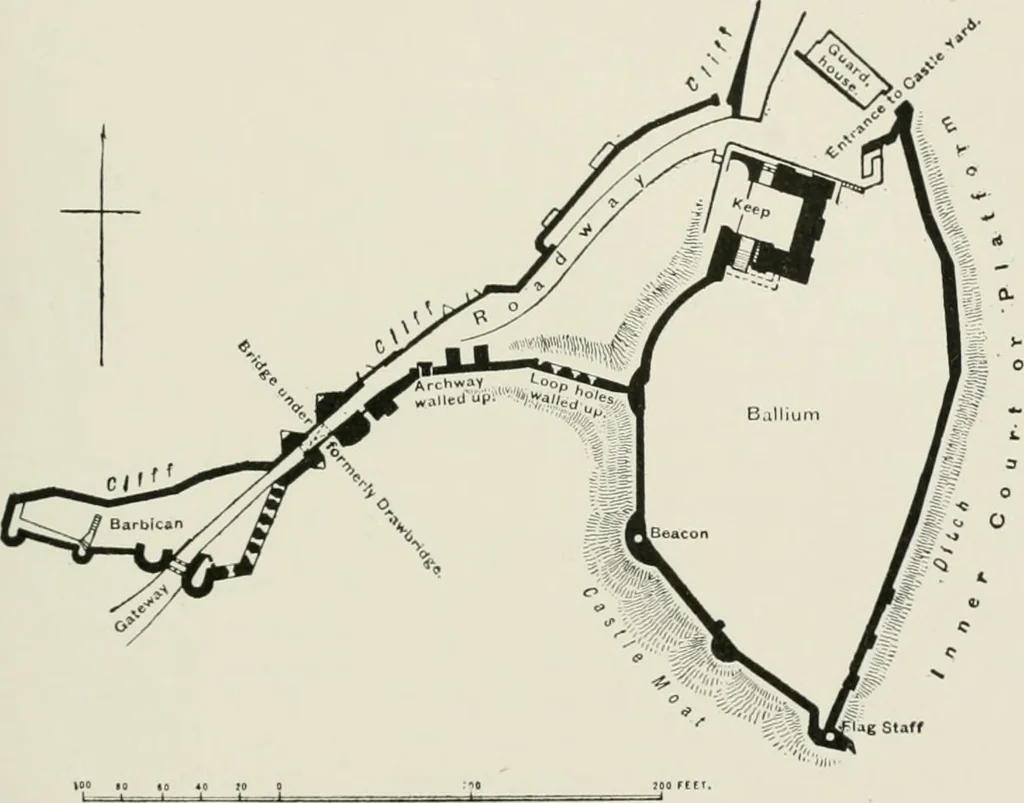 An illustration from The castles of England, their story and structure, 1896, leaf 294