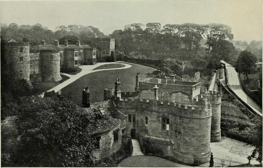 An illustration from The castles of England, their story and structure, 1896, leaf 302
