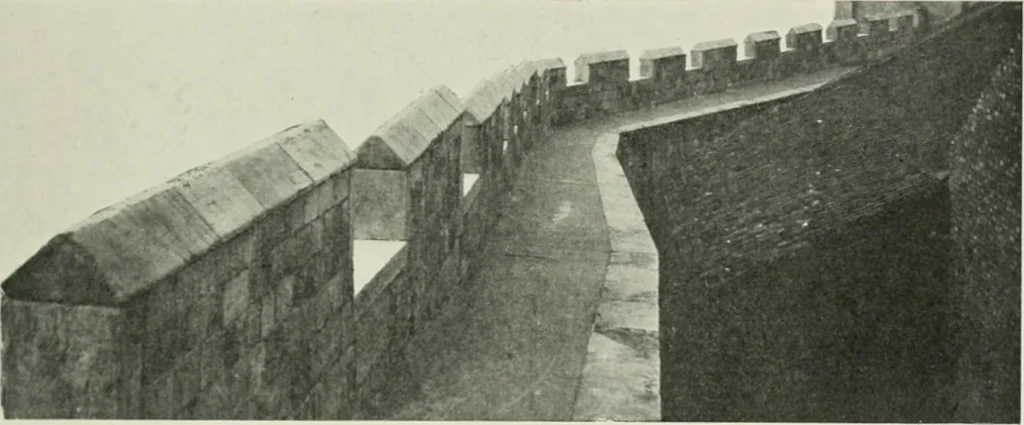 An illustration from The castles of England, their story and structure, 1896, leaf 322