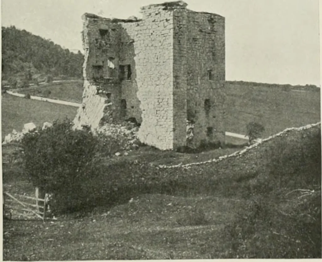 An illustration from The castles of England, their story and structure, 1896, leaf 326