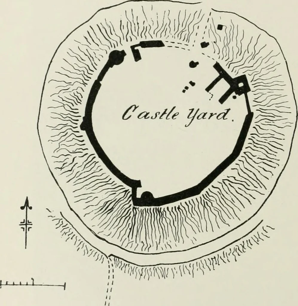 An illustration from The castles of England, their story and structure, 1896, leaf 335
