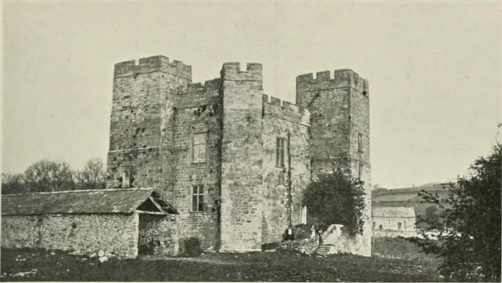 An illustration from The castles of England, their story and structure, 1896, leaf 340