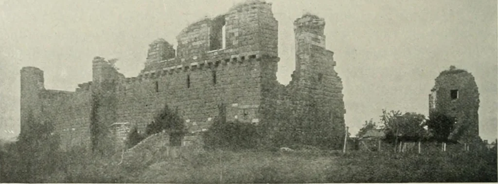 An illustration from The castles of England, their story and structure, 1896, leaf 373