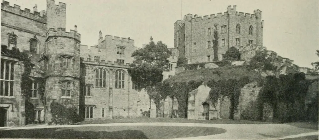 An illustration from The castles of England, their story and structure, 1896, leaf 379