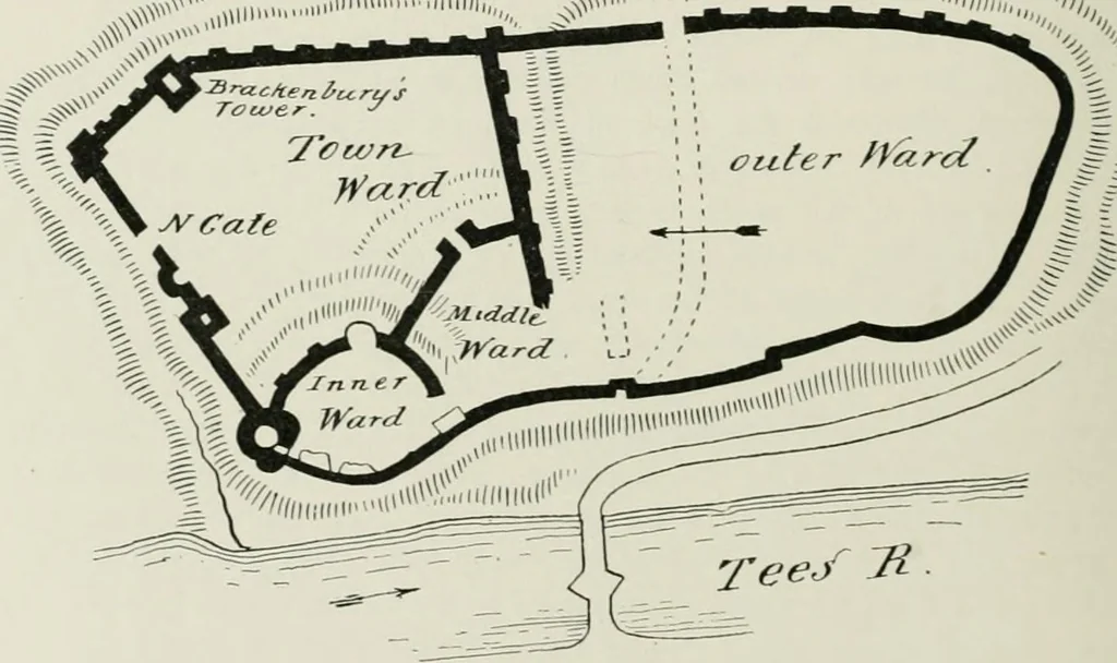 An illustration from The castles of England, their story and structure, 1896, leaf 383