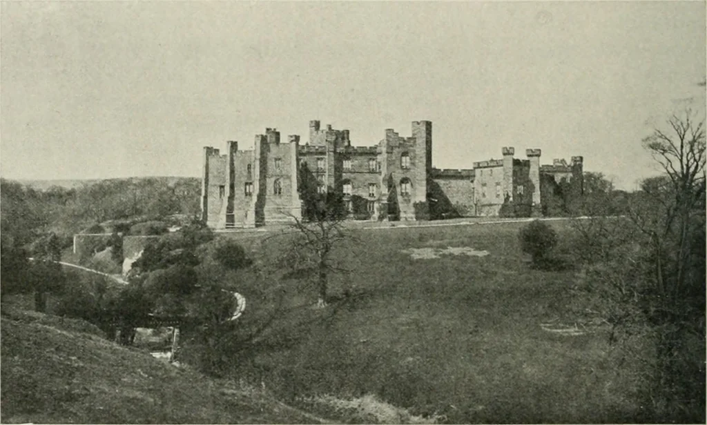 An illustration from The castles of England, their story and structure, 1896, leaf 385