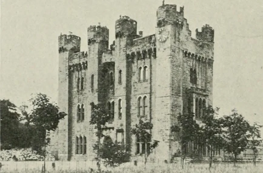 An illustration from The castles of England, their story and structure, 1896, leaf 389