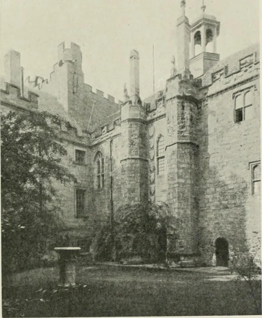 An illustration from The castles of England, their story and structure, 1896, leaf 392