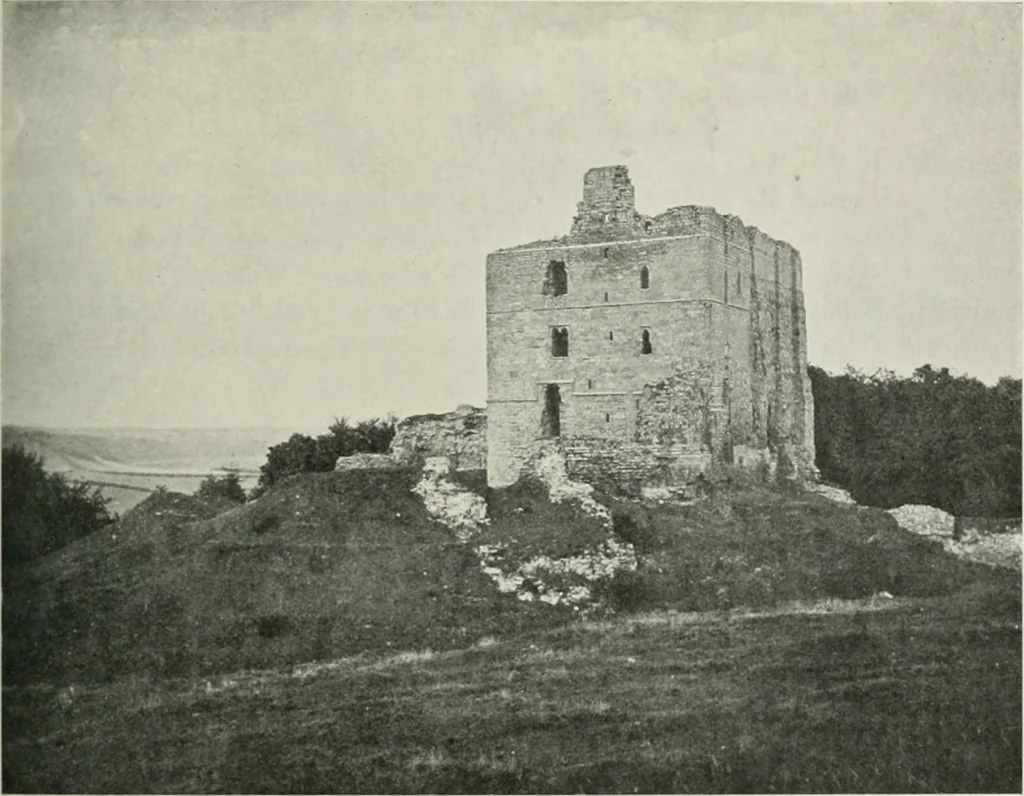 An illustration from The castles of England, their story and structure, 1896, leaf 458
