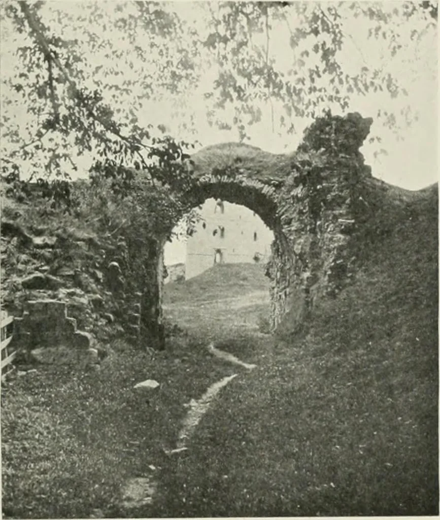 An illustration from The castles of England, their story and structure, 1896, leaf 460