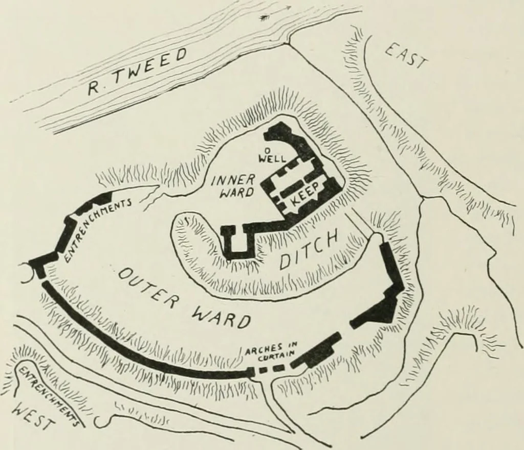 An illustration from The castles of England, their story and structure, 1896, leaf 461