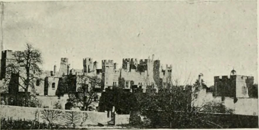 An illustration from The castles of England, their story and structure, 1896, leaf 482