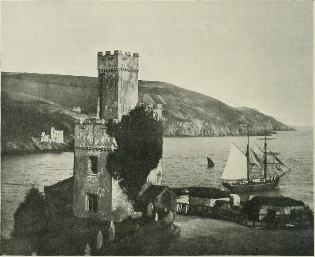An illustration from The castles of England, their story and structure, 1896, leaf 49