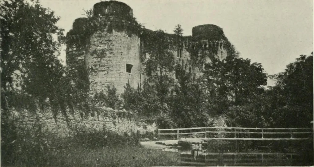 An illustration from The castles of England, their story and structure, 1896, leaf 66