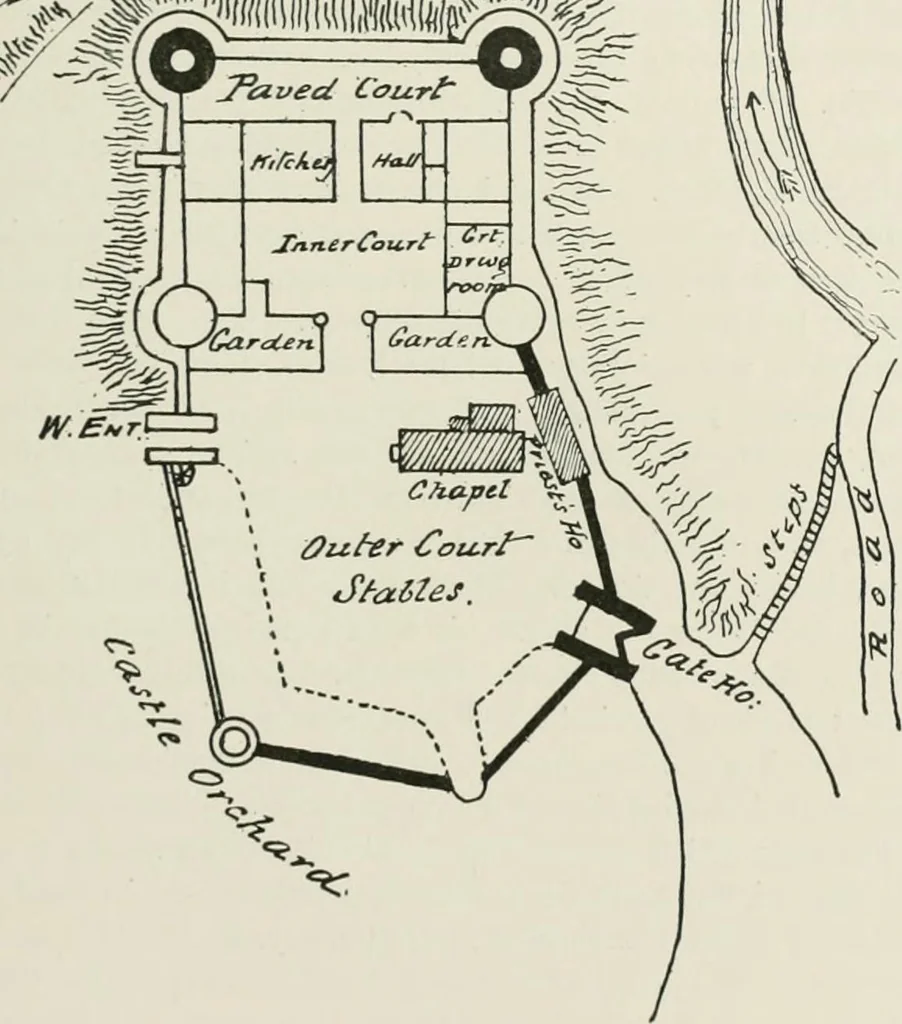 An illustration from The castles of England, their story and structure, 1896, leaf 84