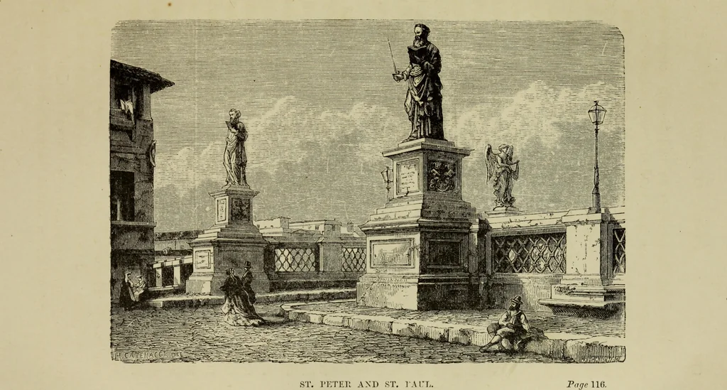 An illustration from Castle St. Angelo ; and, The evil eye : being additional chapters to "Roba di Roma", 1877, leaf 138